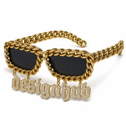 Designhub Playboy Butterfly Shades — Purple Tinted Gold Frame
