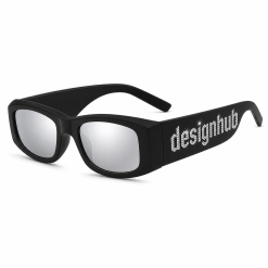 Designhub Old School Round Hip Hop Glasses — Flat Gold